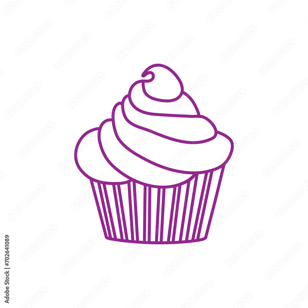 Cupcake icon vector. Cake illustration sign. Sweet symbol or logo. Cupcake icon vector. Cake illustration sign. Sweet symbol or logo.