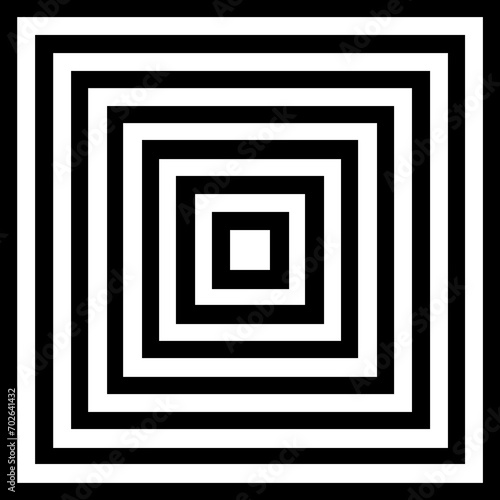 Graphic Element Concetric Square Optical Illusion black symbol