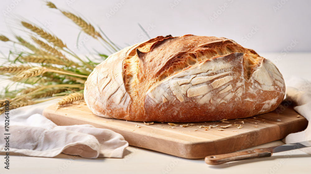 High quality photo of rustic Italian bread with Live