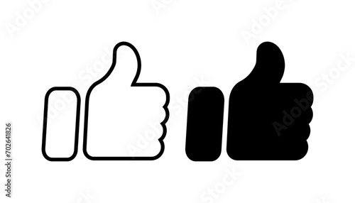 Thumbs up icons. Linear, thumbs up icons. Vector icons