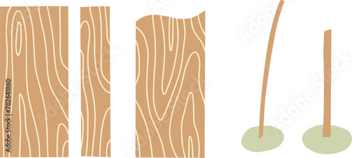 Wooden wick set with hearts and word love for creating a candle at home. Beeswax candles making process.  Candle making tutorial. Vector illustration