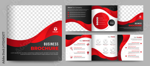 Business square trifold brochure template design, Creative square trifold brochure template. vector