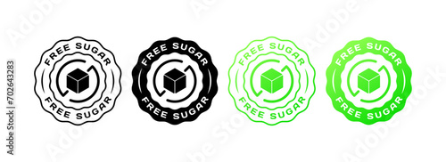 Free sugar stamps. Flat, green, sugar cubes icon, free sugar signs icons. Vector icons