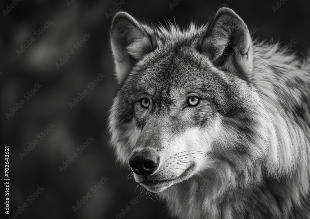 - The intense stare of a lone wolf, conveying a sense of solitude and strength.