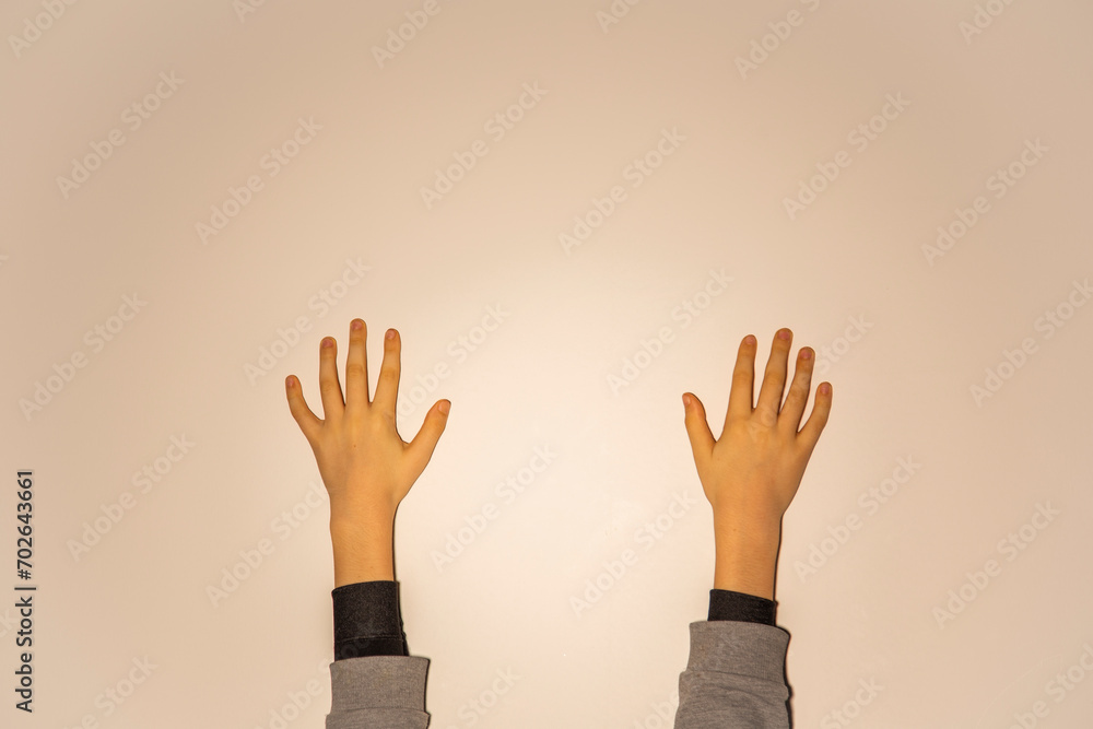 hands reaching for something on white background isolated with copy space hands reaching for something on white background isolated with copy space