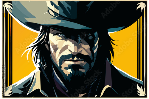 Wanted poster for a bandit. vektor icon illustation