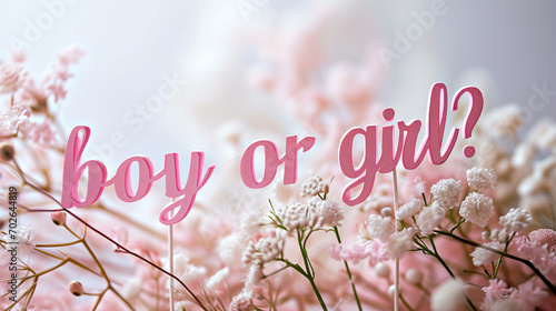 gender reveal, boy or girl, flowers