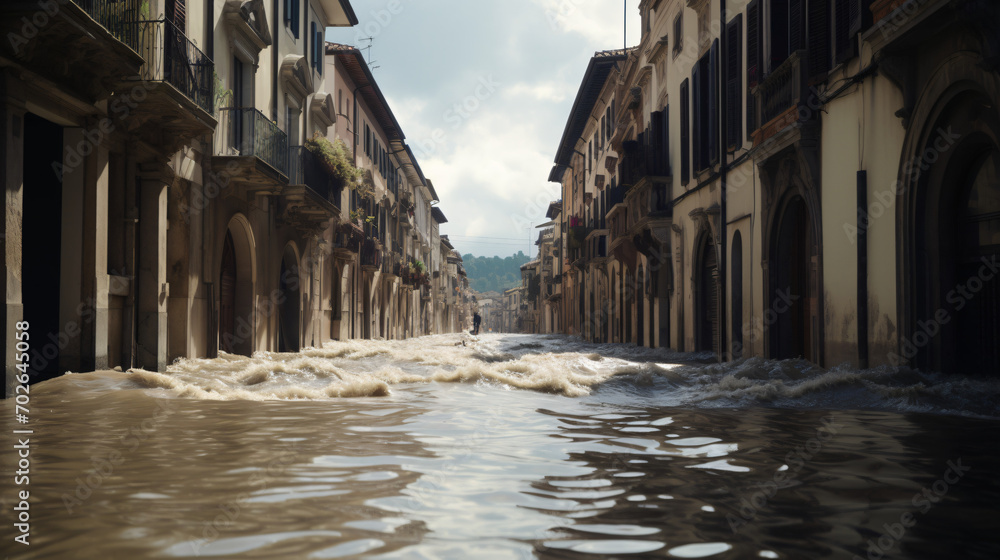 The floods occurring in Emilia Romagna Italy