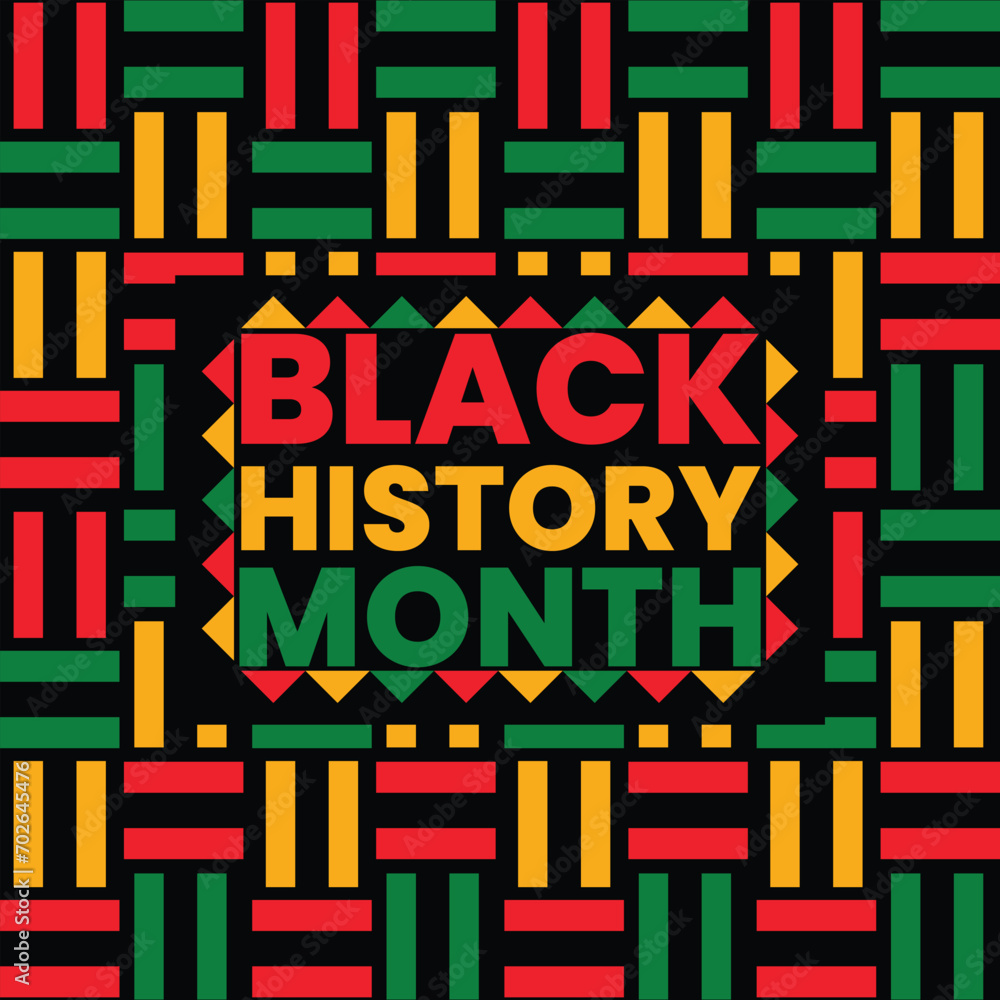 	
Trendy Pattern Type Black History Month Background
