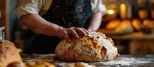 Baking bread with passion. photo