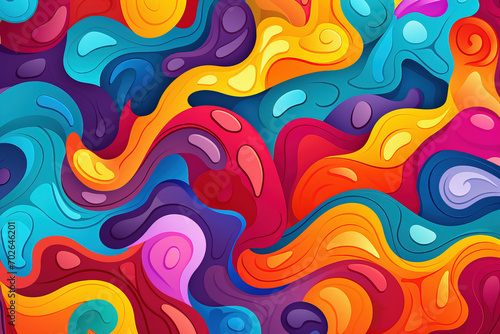 Background of a variety of interrelated bright colors.