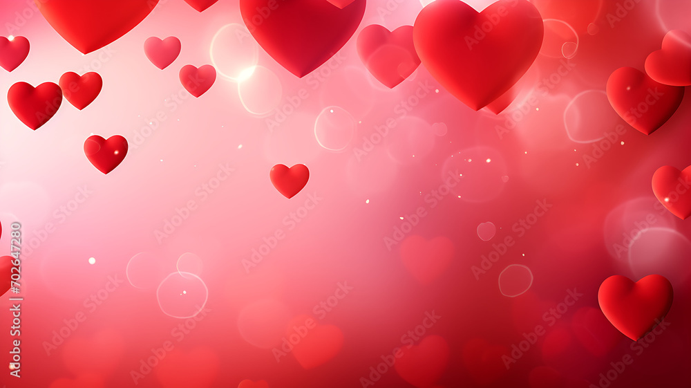 Realistic Valentine's Day banner and lovely background with card text space design. 