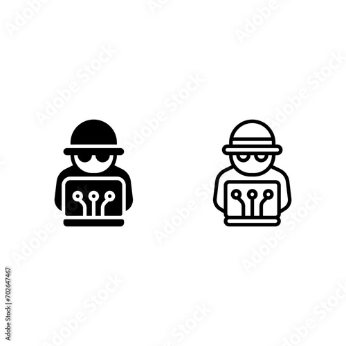 incognito agent Icon, Logo, and illustration Vector