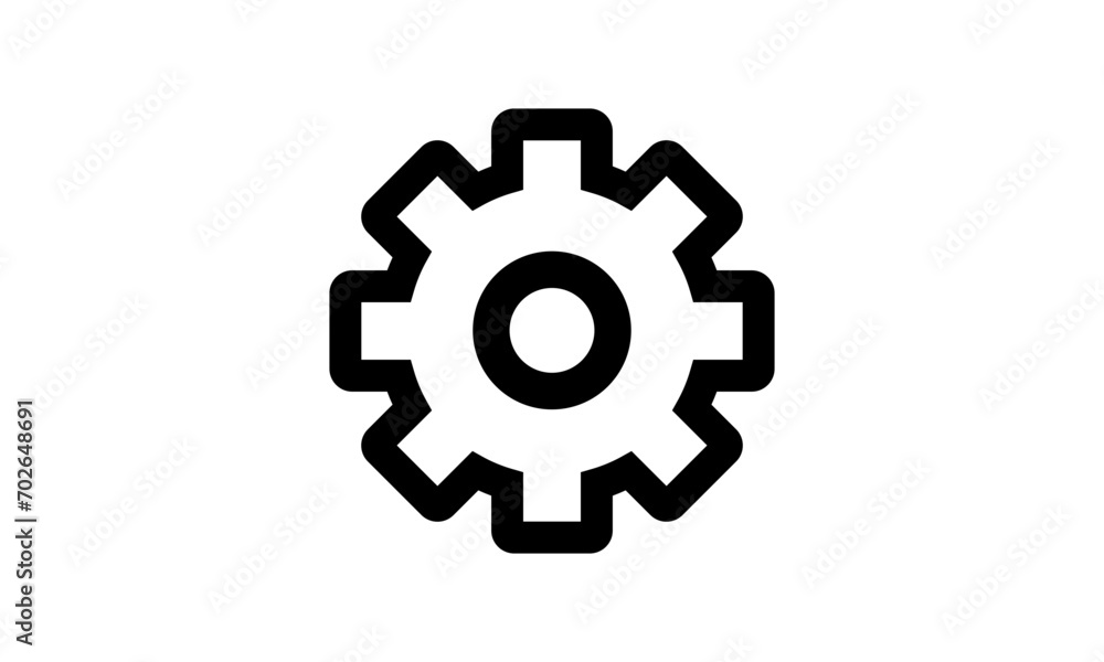 Line art Setting gear icon. gear tool symbol icon