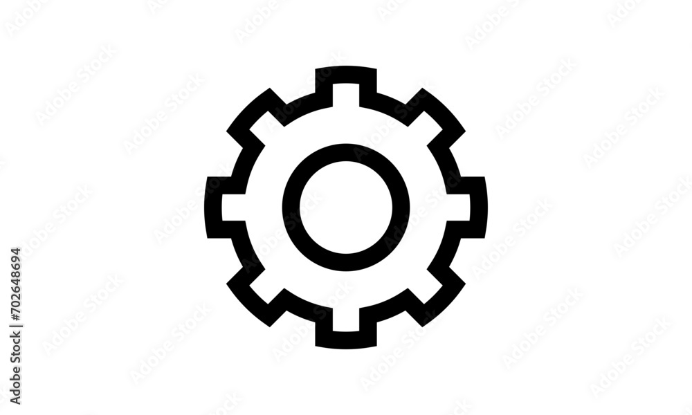 Line art Setting gear icon. gear tool symbol icon Line art Setting gear icon. gear tool symbol icon