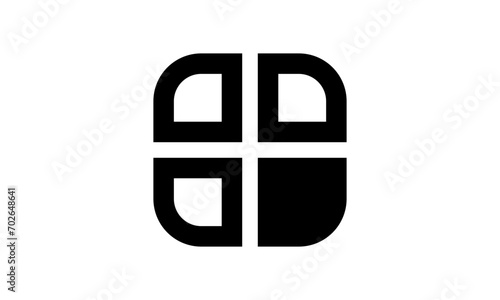 Shiny black round button icon set for web design features a lock and key symbol