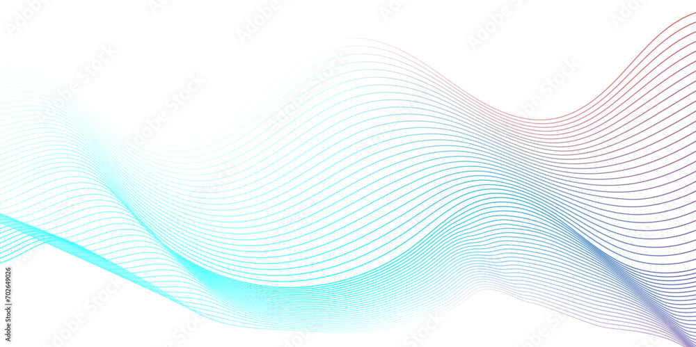 Fototapeta premium Abstract blue blend wave background gradient technology background. seamless wave curve lines banner background design. Vector illustration. Modern template abstract design flowing particles wave.