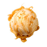 honeychip ice cream scoop , isolated on a Transparent Background.	
