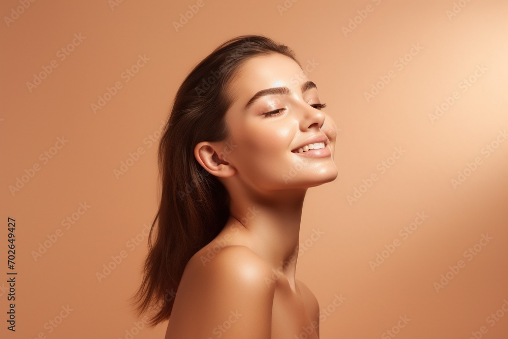 Portrait of beautiful young woman with clean fresh skin. Spa, healthcare. Portrait of beautiful young woman with clean fresh skin. Spa, healthcare.