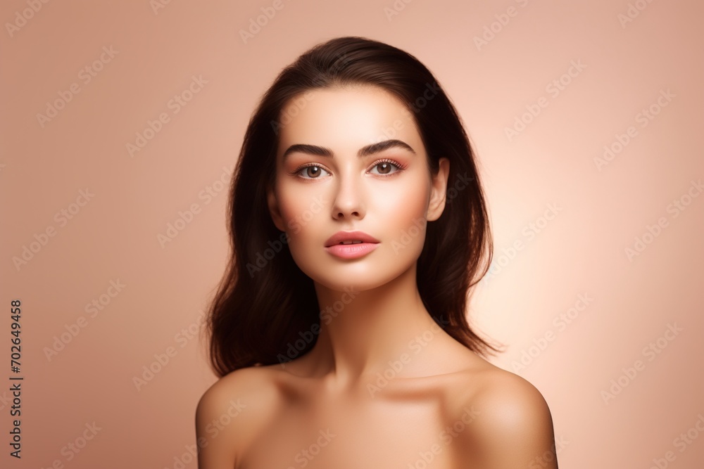 Portrait of beautiful young woman with clean fresh skin. Spa, healthcare. Portrait of beautiful young woman with clean fresh skin. Spa, healthcare.