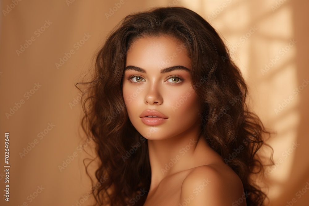 Portrait of beautiful young woman with clean fresh skin. Spa, healthcare. Portrait of beautiful young woman with clean fresh skin. Spa, healthcare.