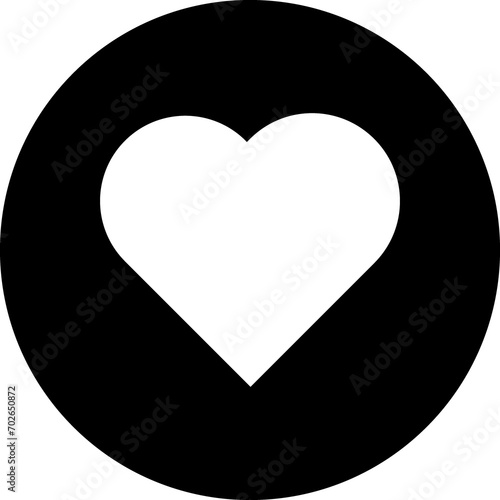 Heart shape black icon