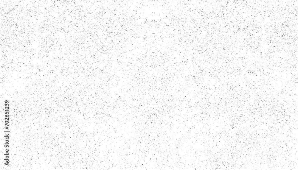 Black bokeh on a white background, abstraction. Black grainy texture isolated on white background. Dust overlay. Dark noise granules. Vector design elements