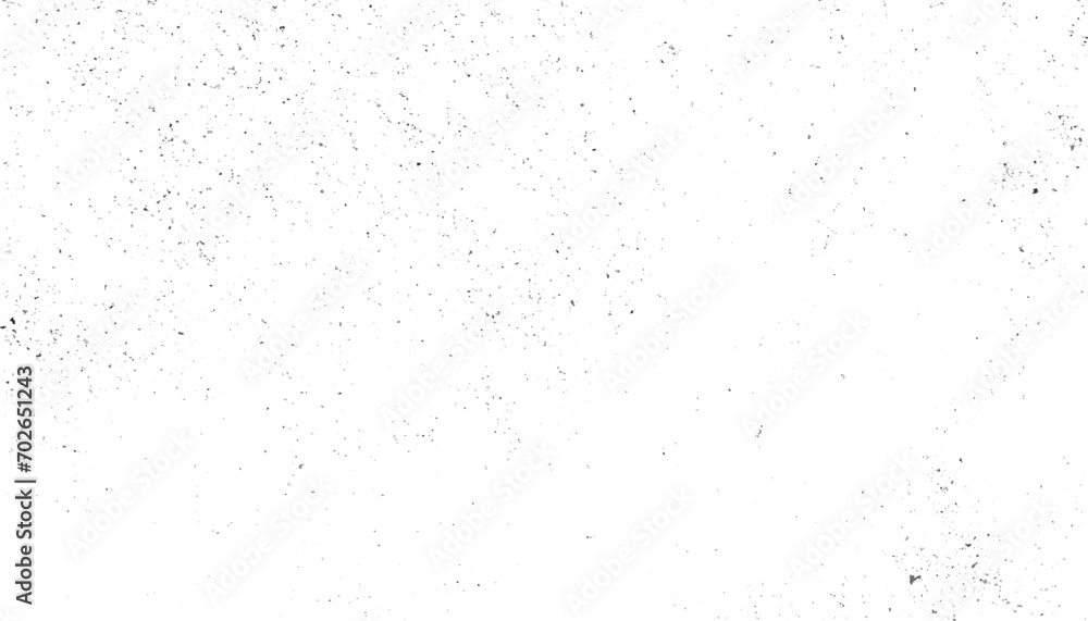Black Messy Texture Template On White Background. Dust Overlay Distress. Grunge Elements With Grain And Noise. vector texture spray dots background - obrazy, fototapety, plakaty 