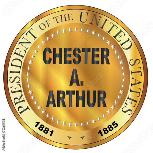 Chester A Arthur Metal Stamp