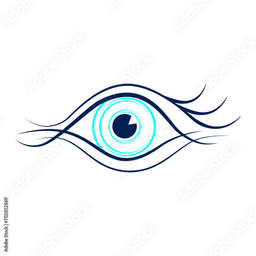 Stylized eye. Logo for ophthalmologist. Vector illustration