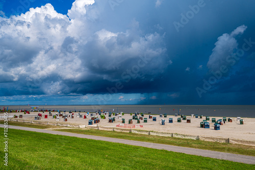 Unwetter am Strand von Neuharlingersiel