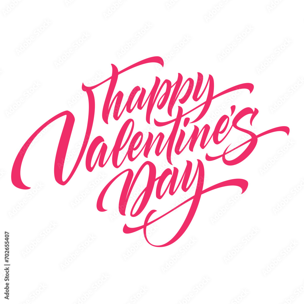 Happy Valentine Day Banner, Text Design, Lettering