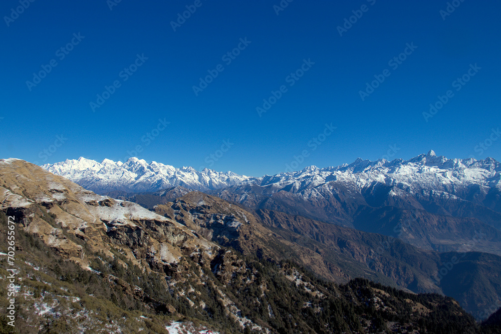 Himalayan range seen from Kalinchowk temple