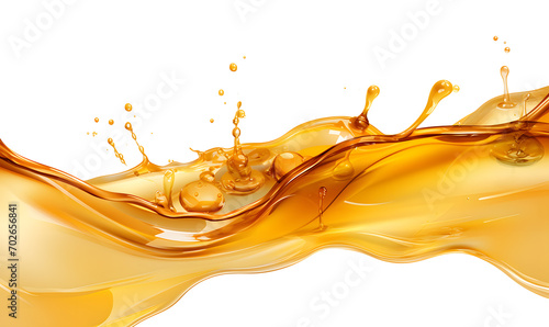 Oily liquid wave isolated on white background