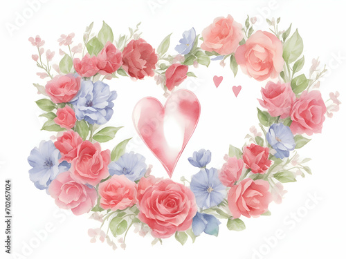 Mini heart with flowers in valentine's day