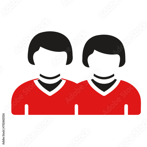 illustration of a couple, leadership,social network icon