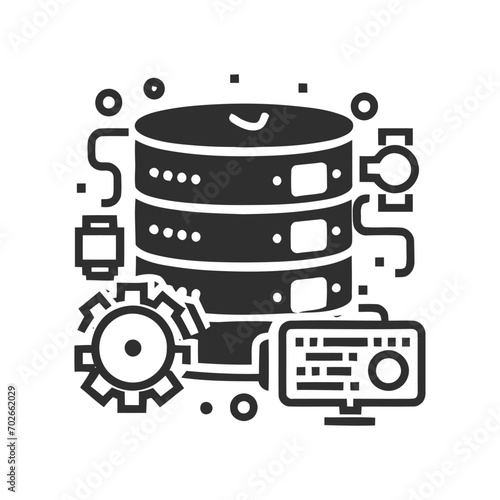 data center icon, logo, simple