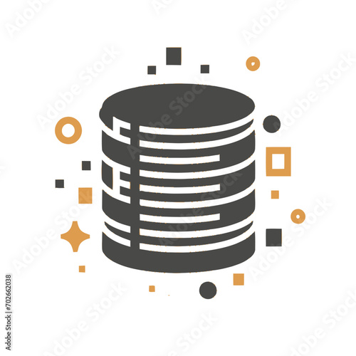 illustration of a icon, data center, big, science computer