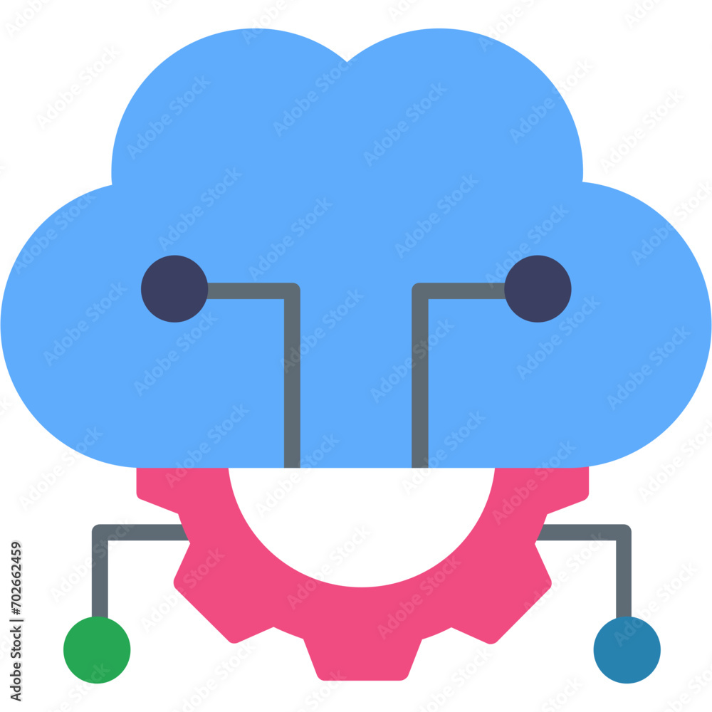 Fototapeta premium Cloud Server Settings Icon