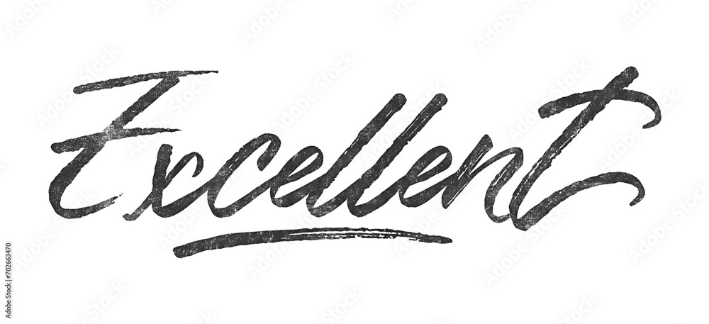 Word Excellent written in brush script font with marker ink effect isolated on transparent background Word Excellent written in brush script font with marker ink effect isolated on transparent background