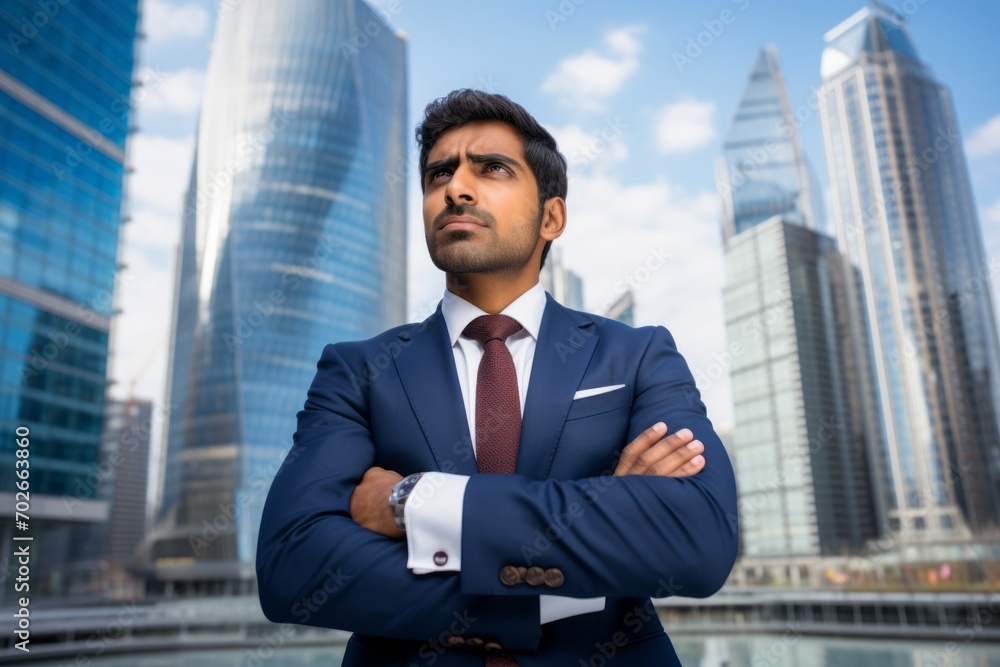 Mature Corporate Figure. Confident Urban Isolated Pose Mature Corporate Figure. Confident Urban Isolated Pose