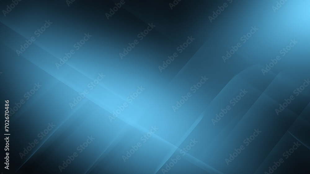 Abstract dark blue background. Blue gradient with light rays. Banner for presentations