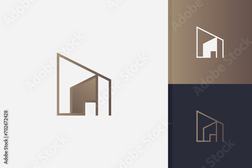 luxury house logo design icon vector template