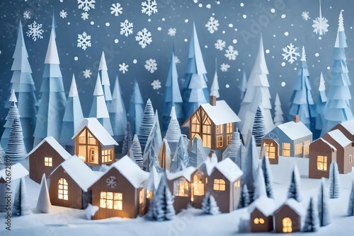 Imagine a paper winter village where residents exchange hand-written paper letters of goodwill during the holiday season © Muhammad