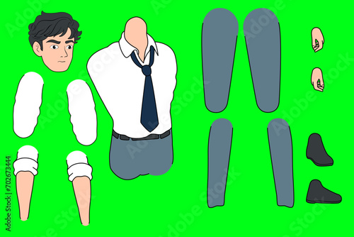 Animation, Adobe animate, Cartoon, Design character, Illustration, Art, Drawing, Male, Office man