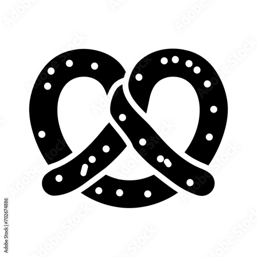 "Design an appealing and detailed vector icon featuring a pretzel, perfect for various applications. Its scalable vector format ensures crispness and versatility in both digital and print media."