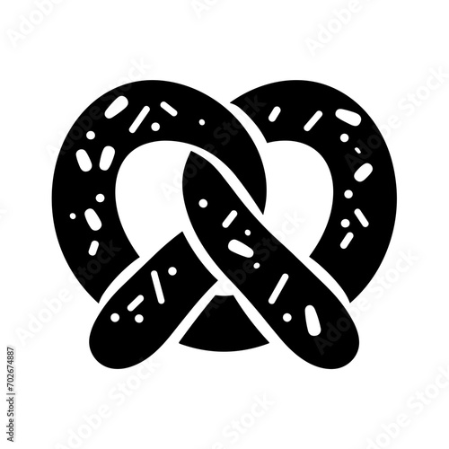 "Design an appealing and detailed vector icon featuring a pretzel, perfect for various applications. Its scalable vector format ensures crispness and versatility in both digital and print media."