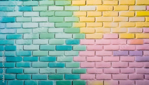 full frame colorful wall brick background texture