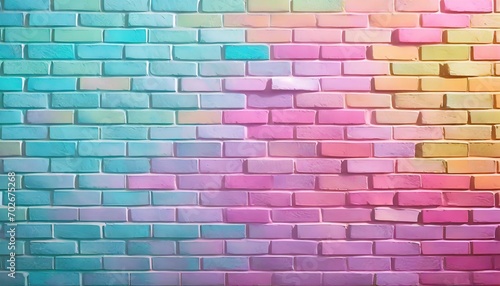 full frame colorful wall brick background texture