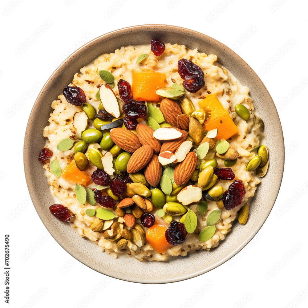 Oatmeal Bowl isolated on transparent background Remove png, Clipping Path, pen tool Oatmeal Bowl isolated on transparent background Remove png, Clipping Path, pen tool